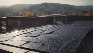 roof mounted solar panel installation