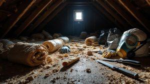 removing old loft insulation